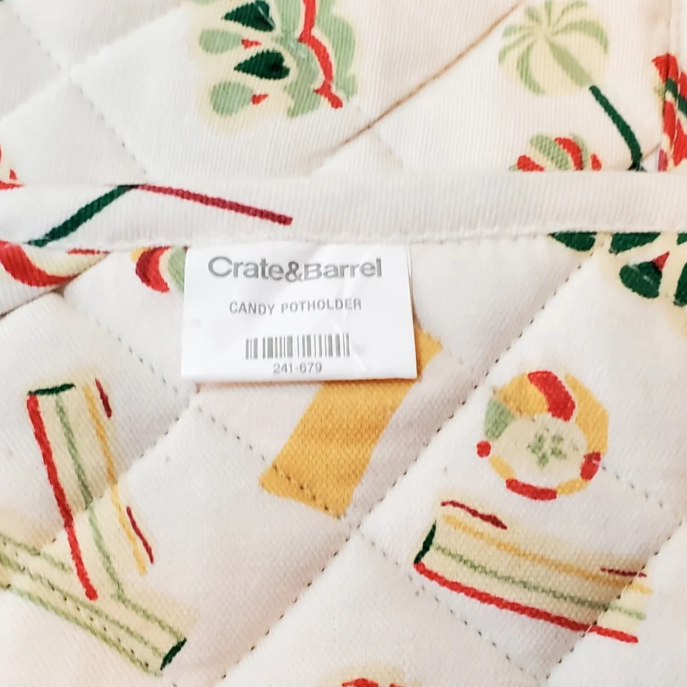 Crate & Barrel Candy Potholder Set